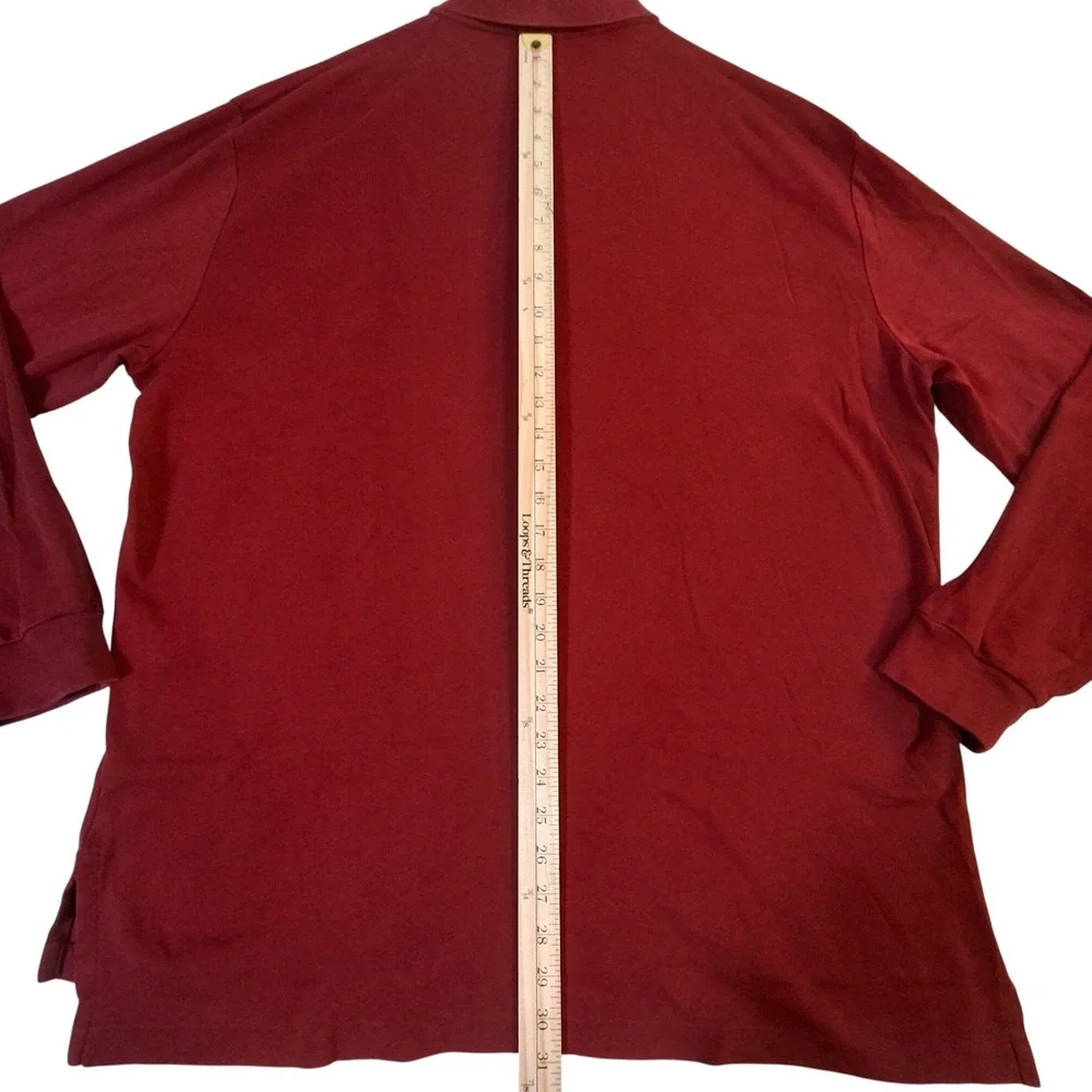 Polo Ralph Lauren‎ Long Sleeve Polo Shirt Men's XL Classic Burgundy Preppy